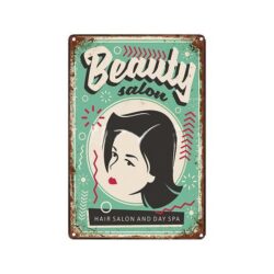 plaque vintage salon