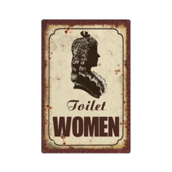 plaque vintage toilette