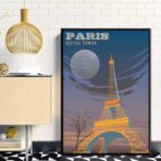 poster vintage eiffel