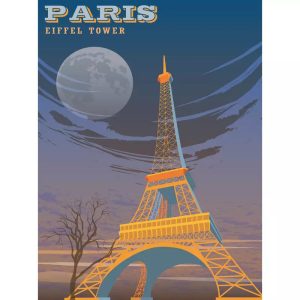 poster vintage eiffel