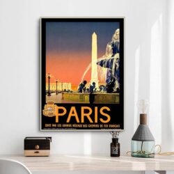 poster vintage ville paris
