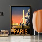 poster vintage ville paris