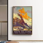 affiche route des alpes