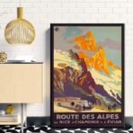 routes des alpes affiche