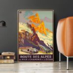 routes des alpes affiche