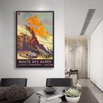 affiche route des alpes