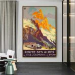 affiche route des alpes