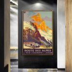 affiche route des alpes