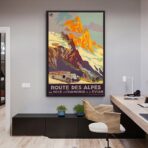 affiche route des alpes