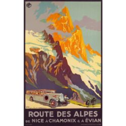 routes des alpes affiche