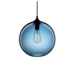 suspension globe verre couleur