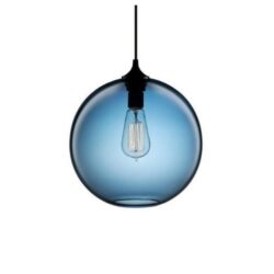 suspension globe verre couleur