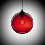 suspension globe verre couleur
