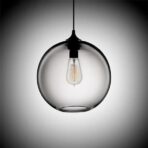 suspension globe verre couleur
