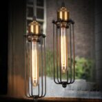 suspension industrielle noire