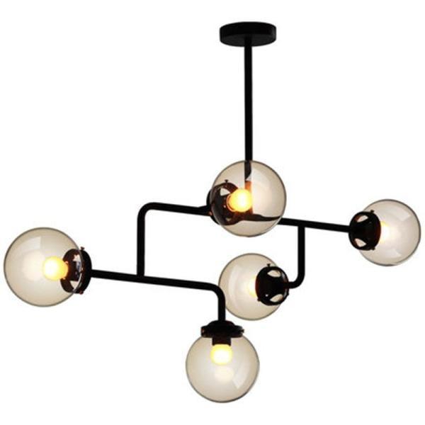 suspension-metal-noir-et-verre-1 suspension métal noir et verre