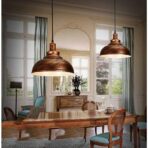 suspension vintage cuivre