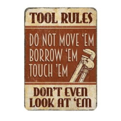 tool rules plaque