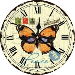 vintage papillon horloge