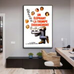 affiche un elephant ca trompe enormement