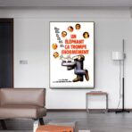 affiche un elephant ca trompe enormement