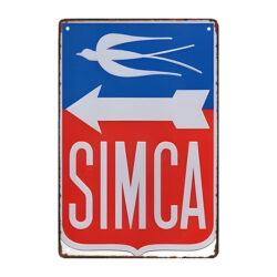 ancienne plaque publicitaire de simca