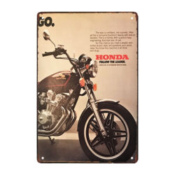ancienne plaque publicitaire honda