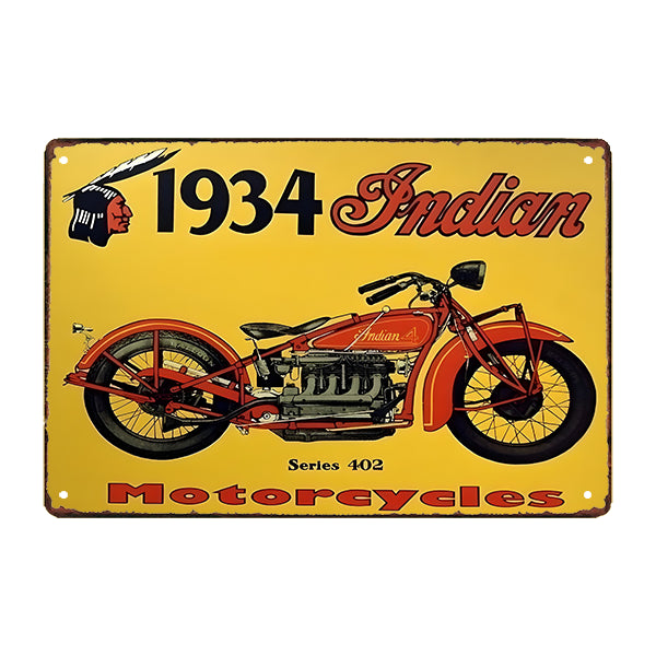 ancienne-plaque-publicitaire-metal-indian-motorcycles ancienne plaque publicitaire metal indian motorcycles