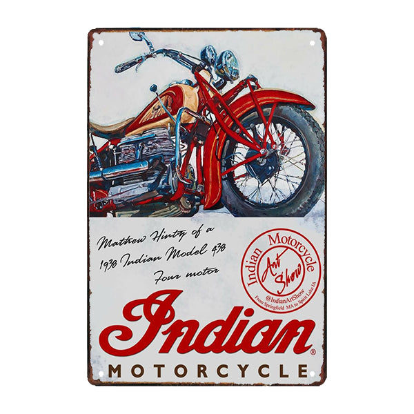 ancienne-plaque-publicitaire-metal-indian ancienne plaque publicitaire métal indian