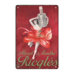 ancienne plaque publicitaire ricqlès alcool de menthe