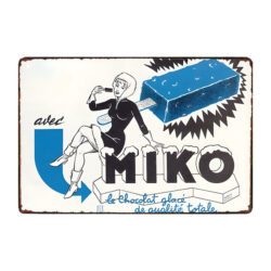 crème glacée miko plaque publicitaire