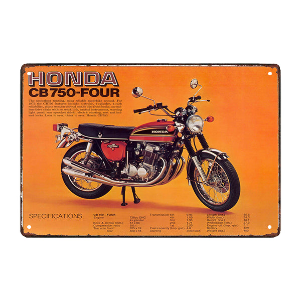 plaque-publicitaire-750-honda-four plaque publicitaire 750 honda four