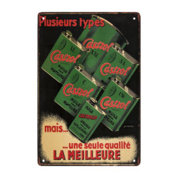 plaque publicitaire castrol