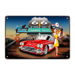 plaque publicitaire route 66