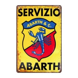 plaque metal abarth