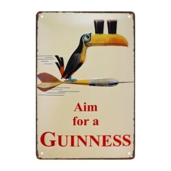 plaque métal aim for a guinness