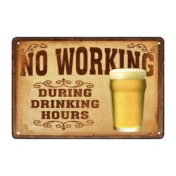 plaque métal alcool vintage
