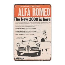plaque métal alpha romeo