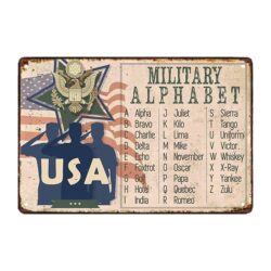 plaque métal alphabet