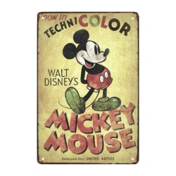 plaque métal ancien disney