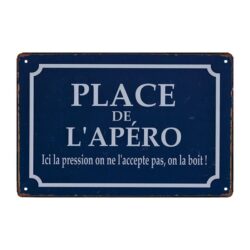 plaque métal apéro