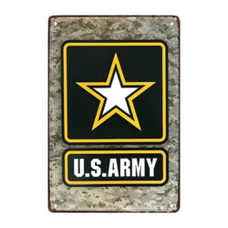 plaque métal army