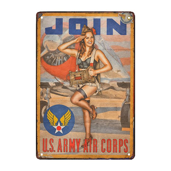 plaque-metal-army-pin-up plaque métal army pin up