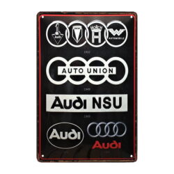 plaque métal audi