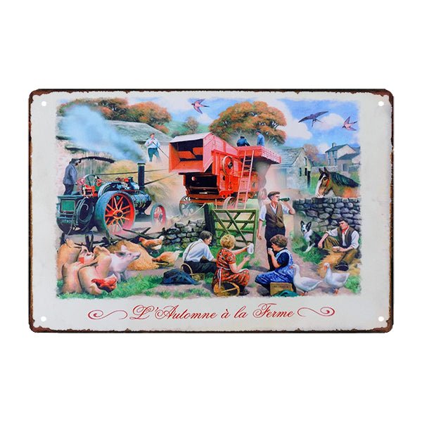 plaque-metal-automne plaque métal automne