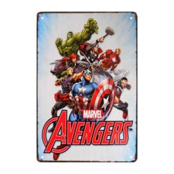 plaque métal avengers