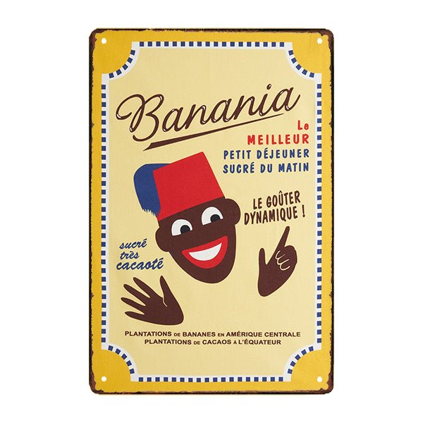 plaque-metal-banania-vieillie plaque métal banania vieillie