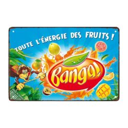 plaque métal banga orange