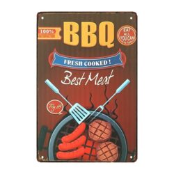 plaque métal barbecue
