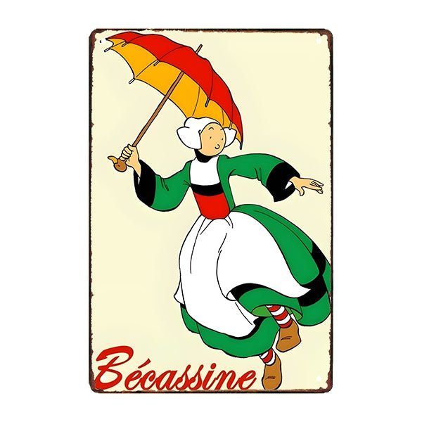 plaque-metal-becassine plaque métal bécassine
